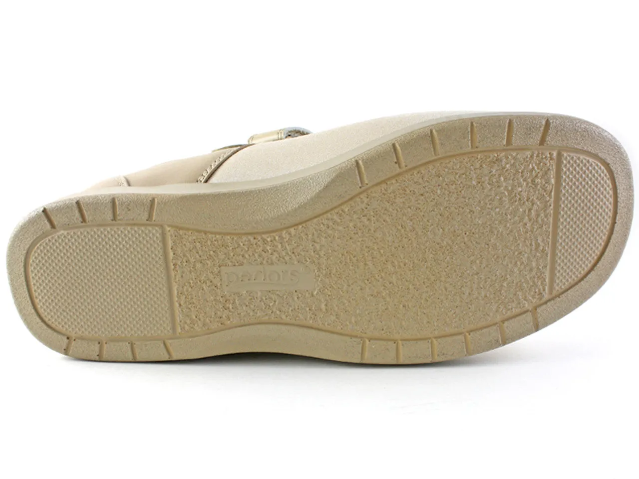 1 Strap Velcro Mary Jane in Beige (WIDE Widths)