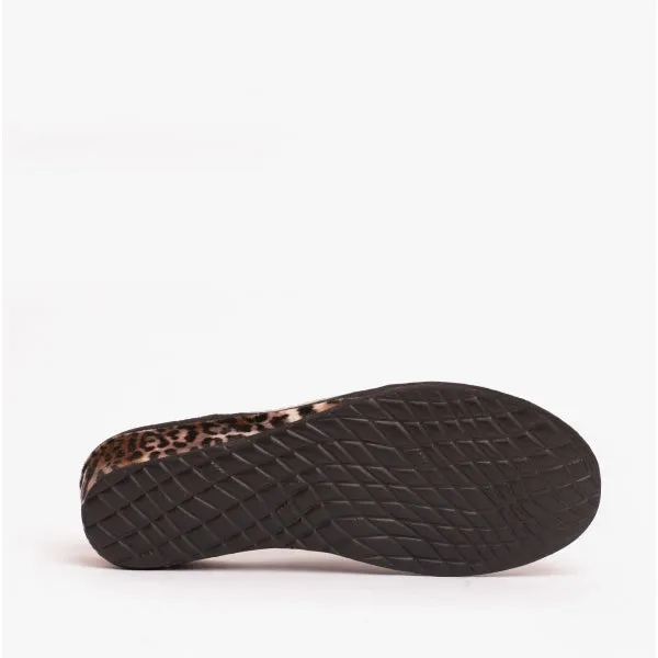 1614 Ladies Mule Slippers Leopard