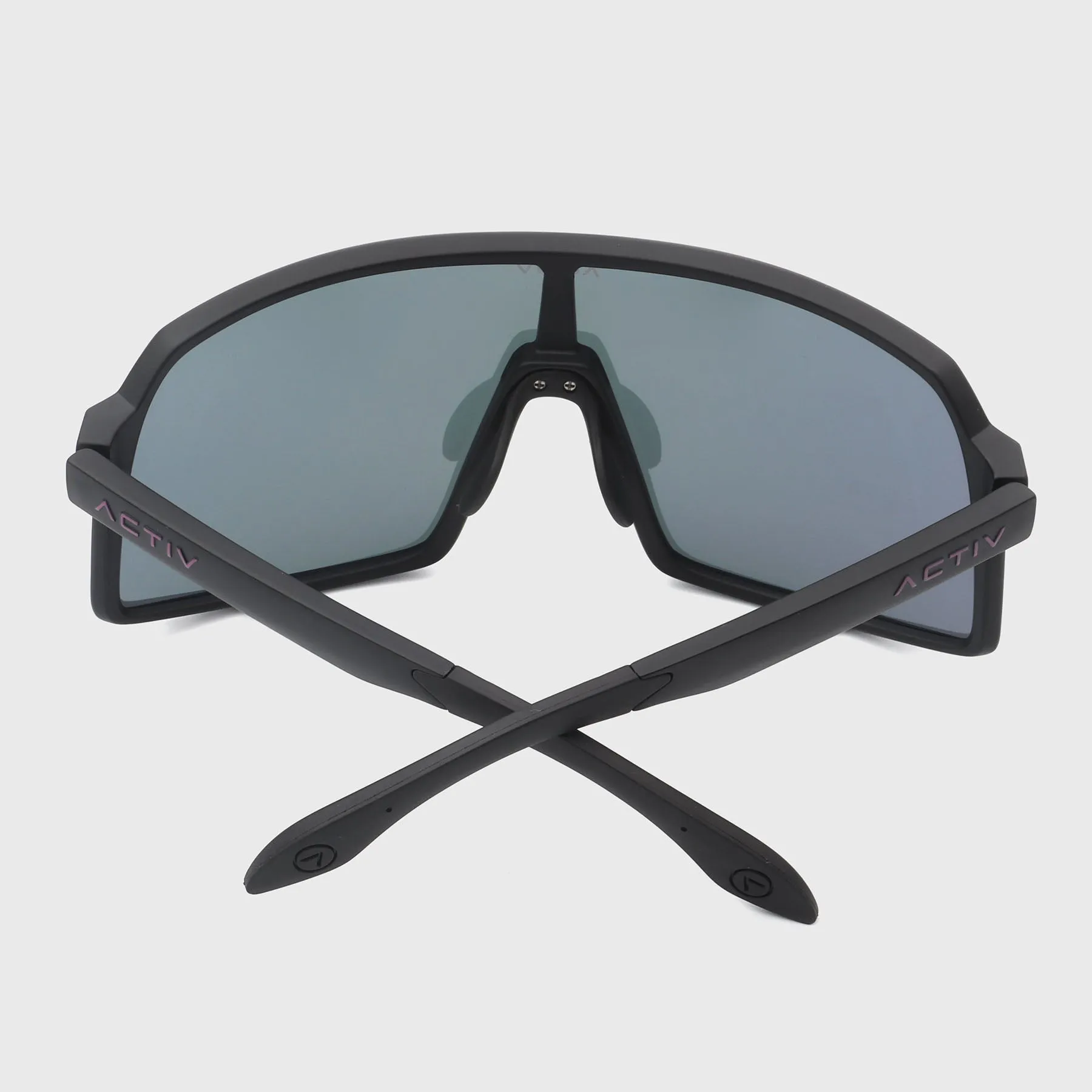 ACTIV - AERO - Matte Black with Pink Mirror Lens