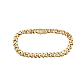 Alternating Ice Lightweight Monaco Bracelet (14K)