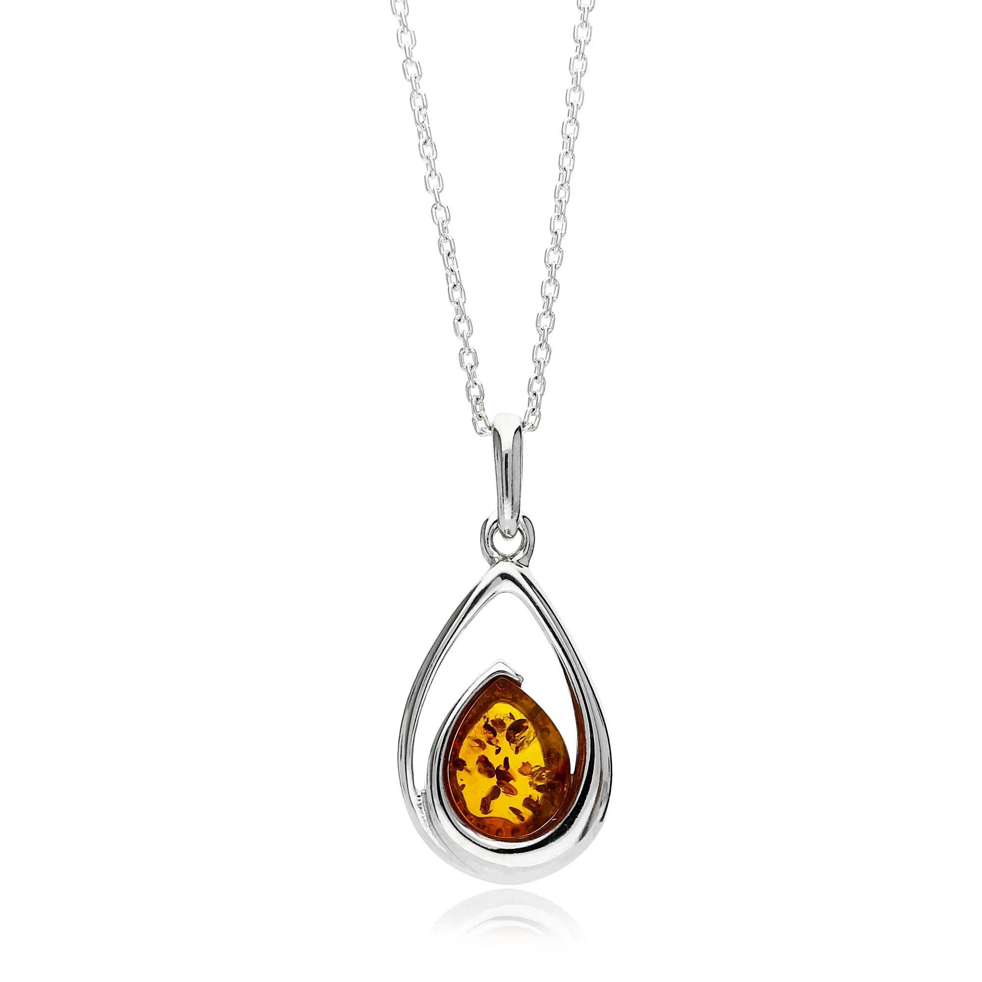 Amber Designer Teardrop Pendant