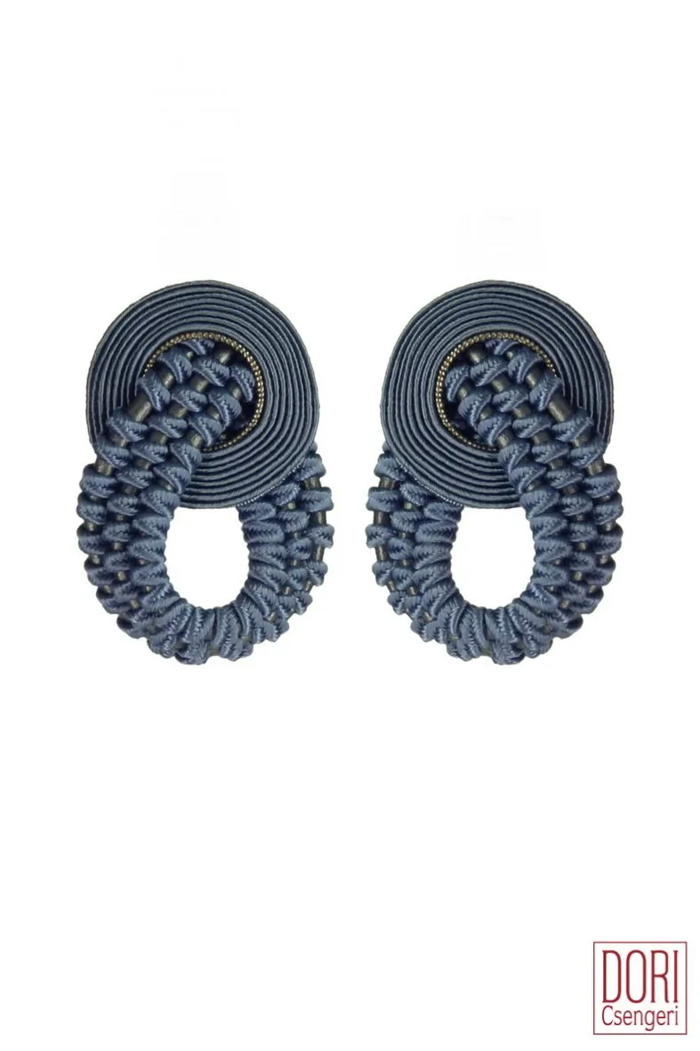 Amelie Unique Petrol Blue Earrings