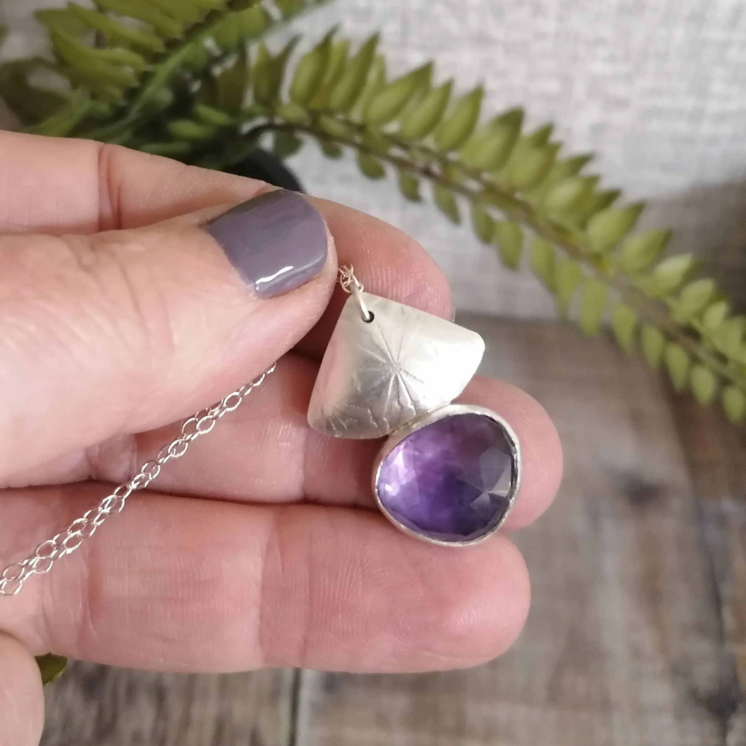 Amethyst Fan Pendant