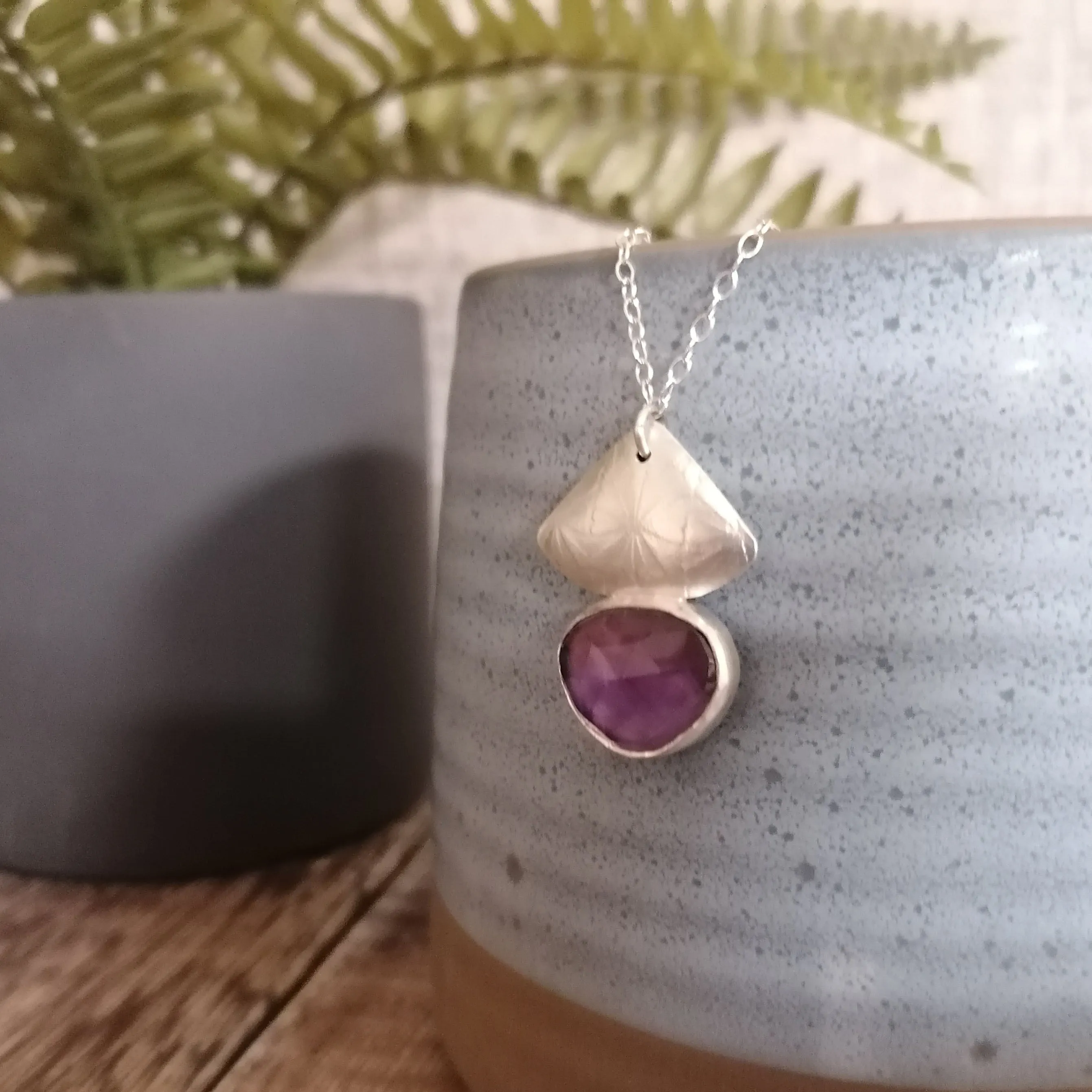 Amethyst Fan Pendant