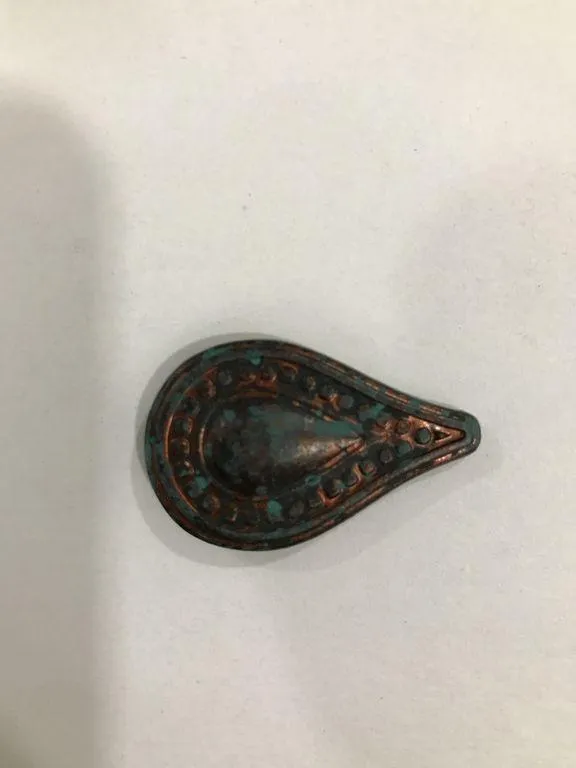 Antique Copper Rainbow Drop Plastic Bead