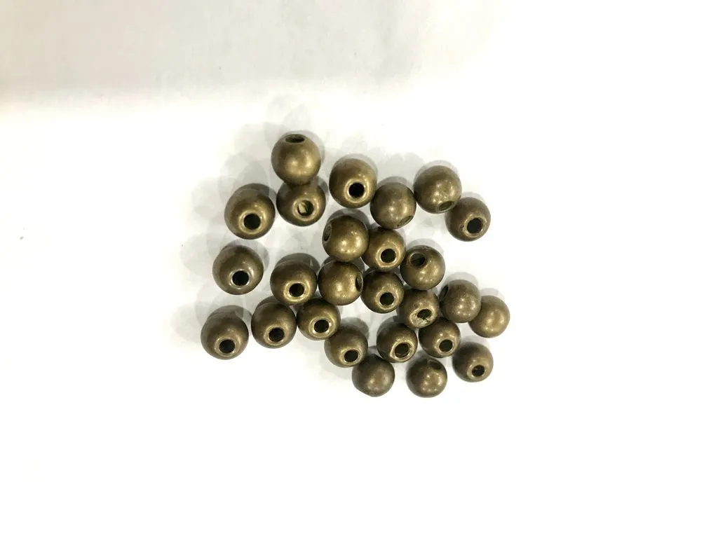 Antique Golden Round Plastic Balls(6mm)