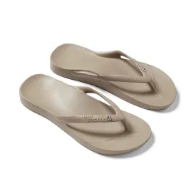 Archies Arch Support Flip Flops in Crystal Taupe