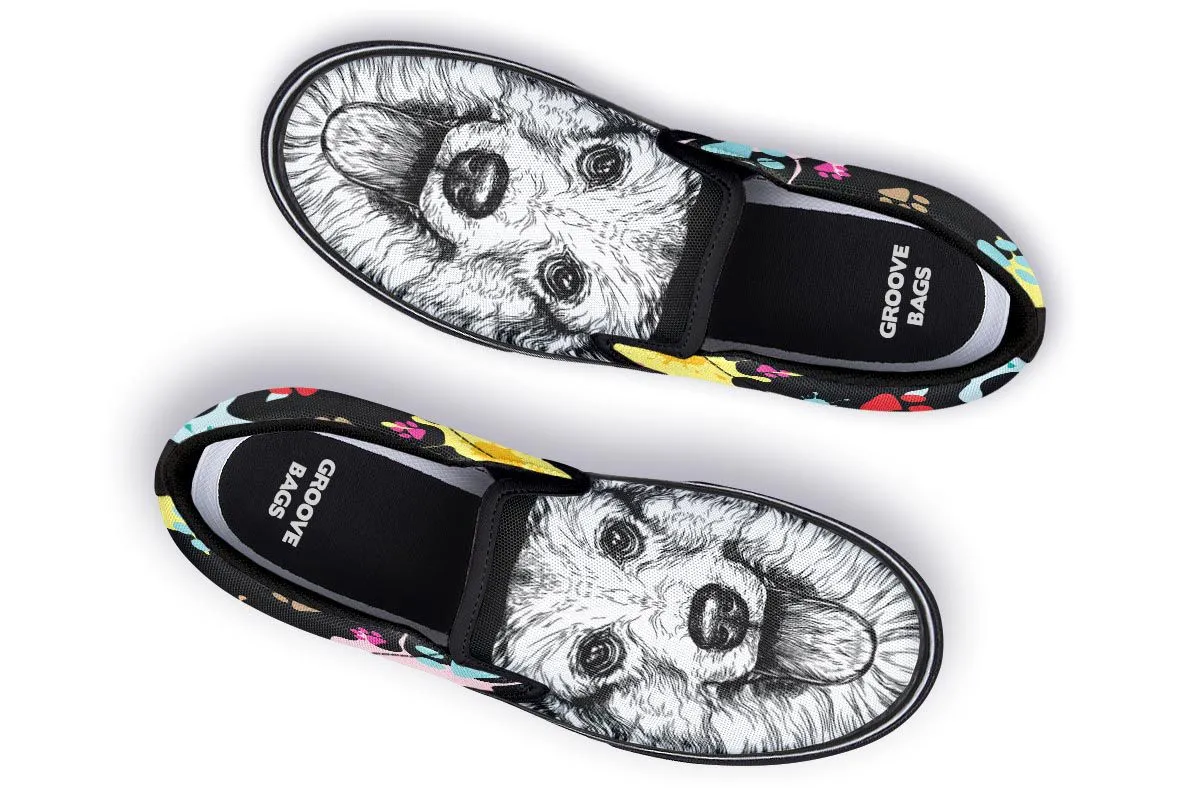 Artsy Corgi Slip-On Shoes