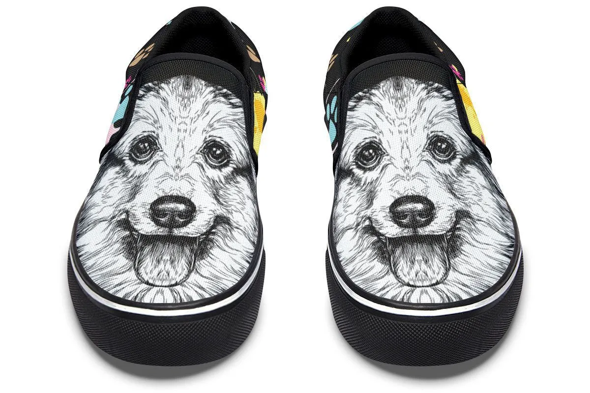 Artsy Corgi Slip-On Shoes