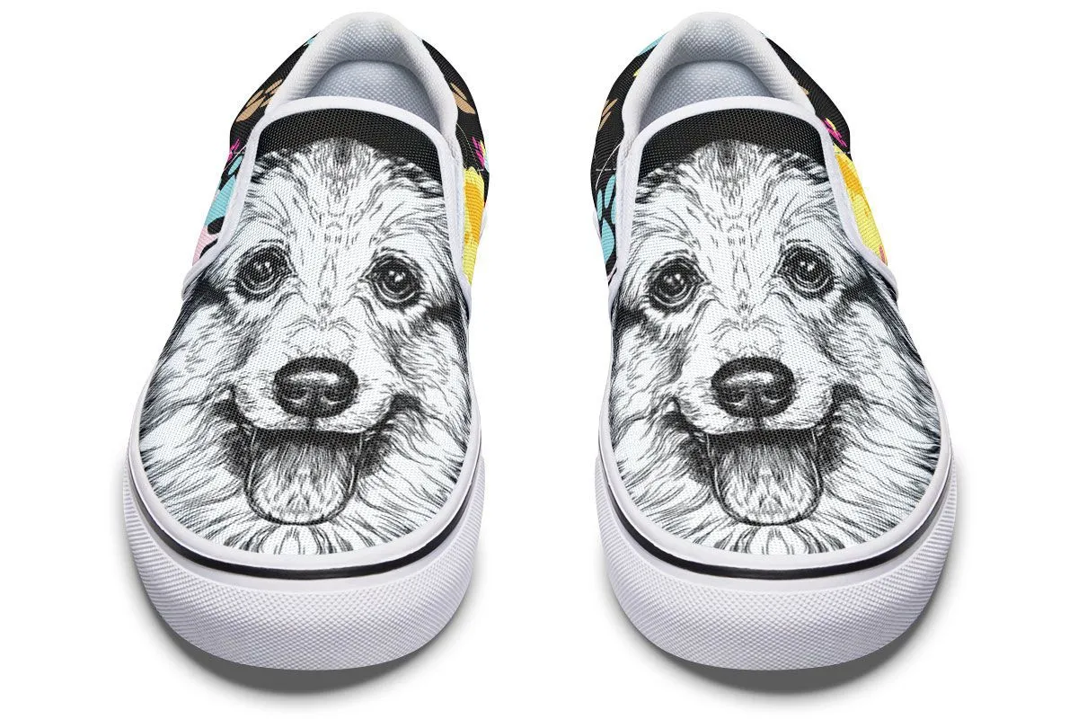 Artsy Corgi Slip-On Shoes