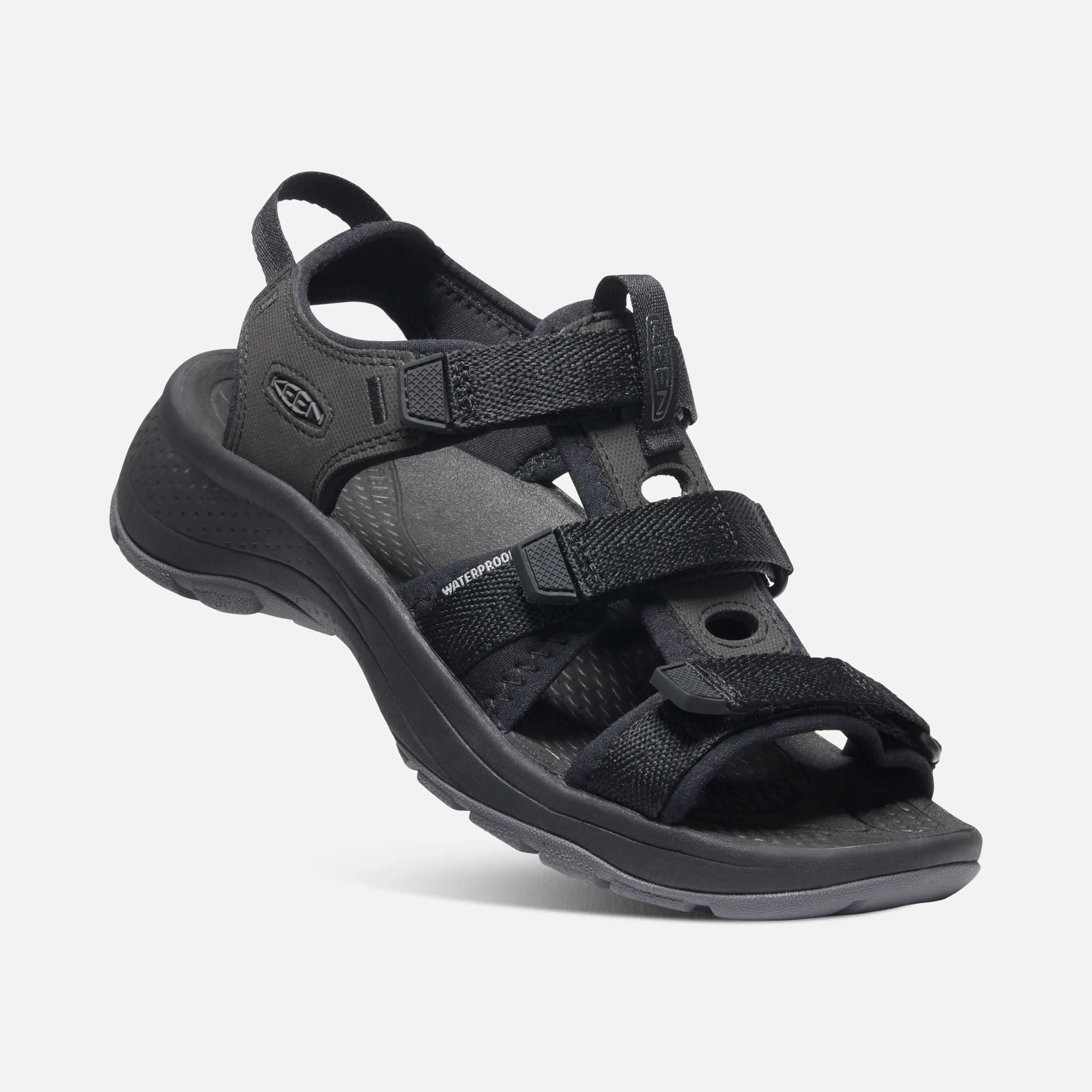 Astoria West Groovy Walking Sandal in Black