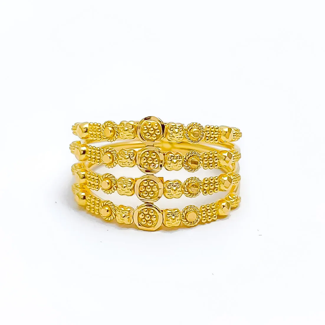 Attractive Lightweight Spiral Ring