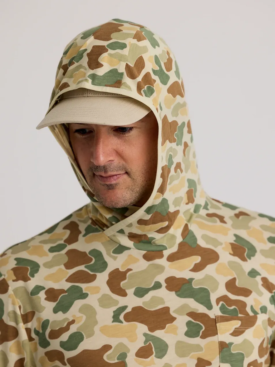 Bamboo Lightweight Hoody Vintage Camo