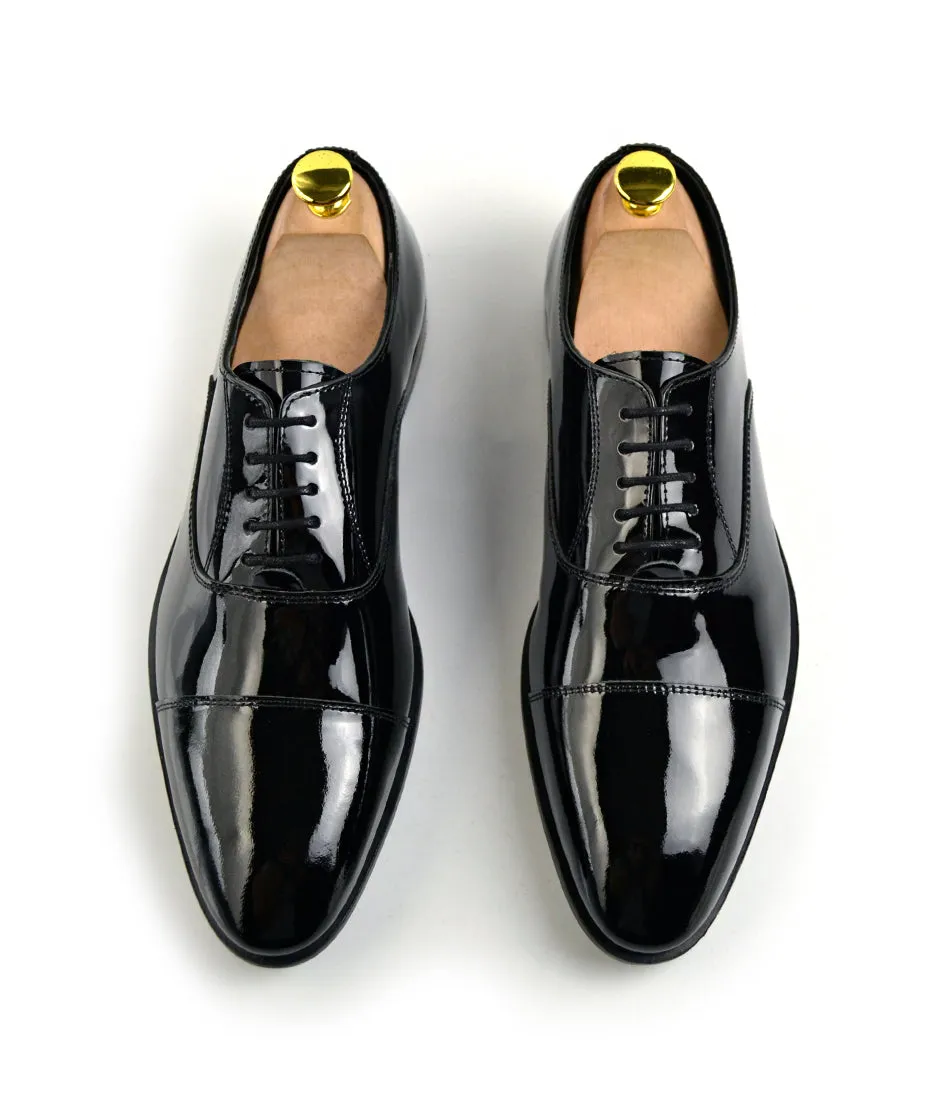 Black Full Patent Oxfords