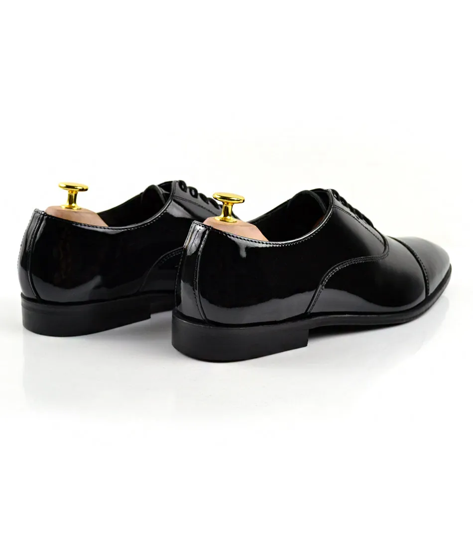 Black Full Patent Oxfords