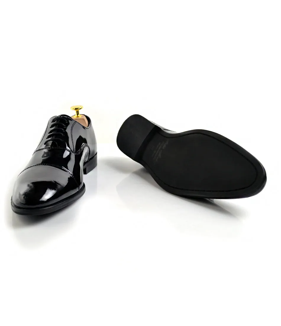 Black Full Patent Oxfords