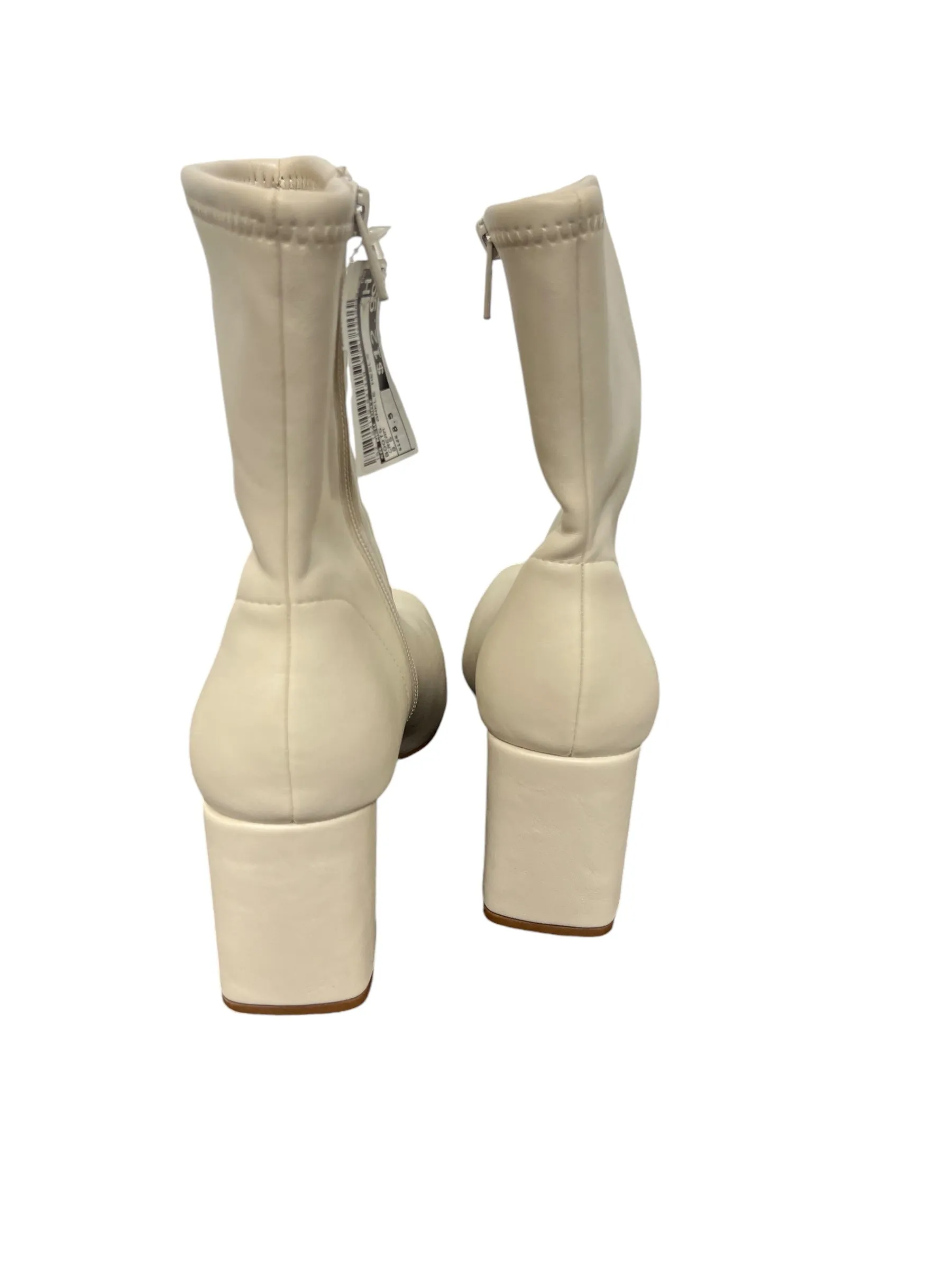 Boots Ankle Heels By A New Day In Cream, Size: 8.5