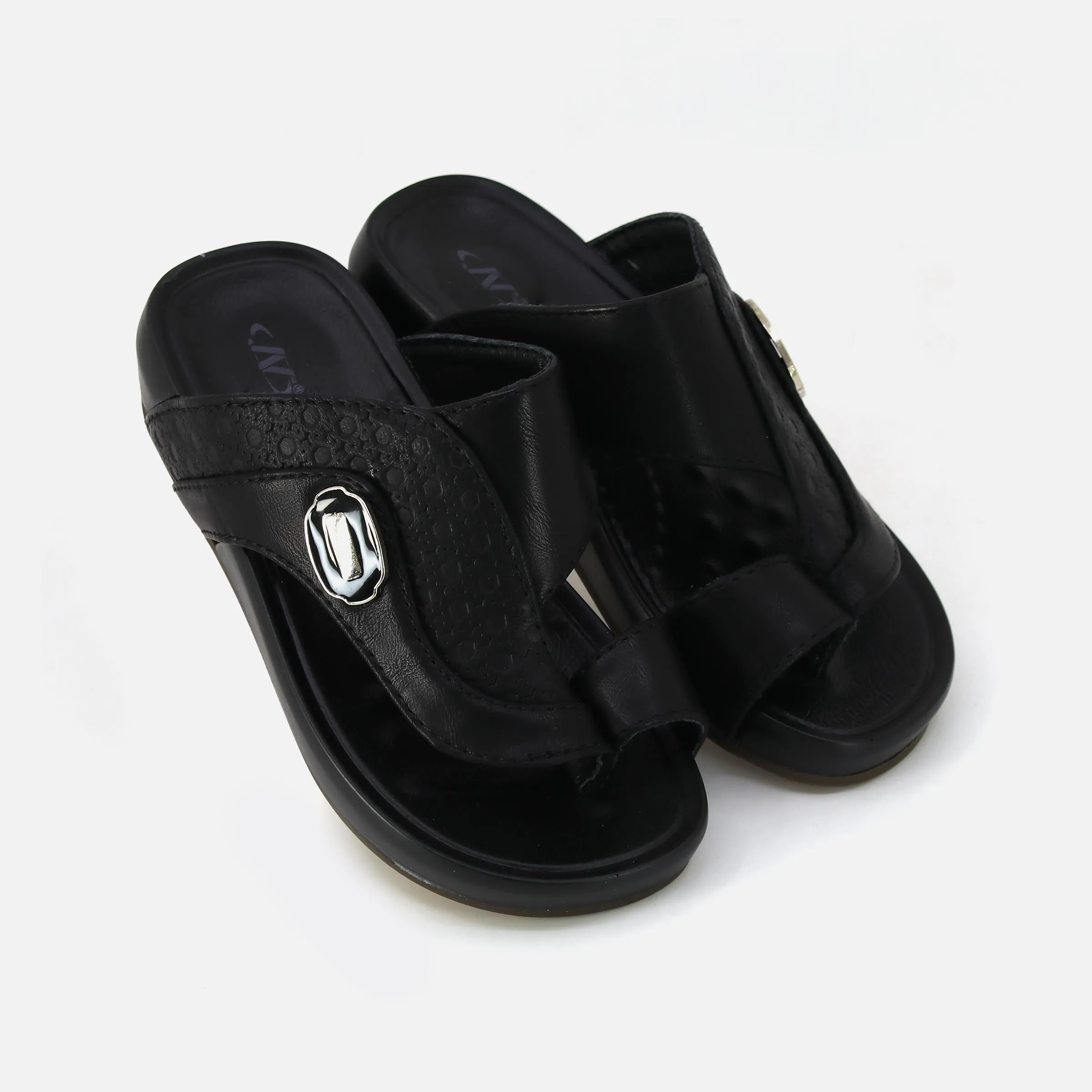 BOYS CASUAL LEATHER TOE SLIPPERS