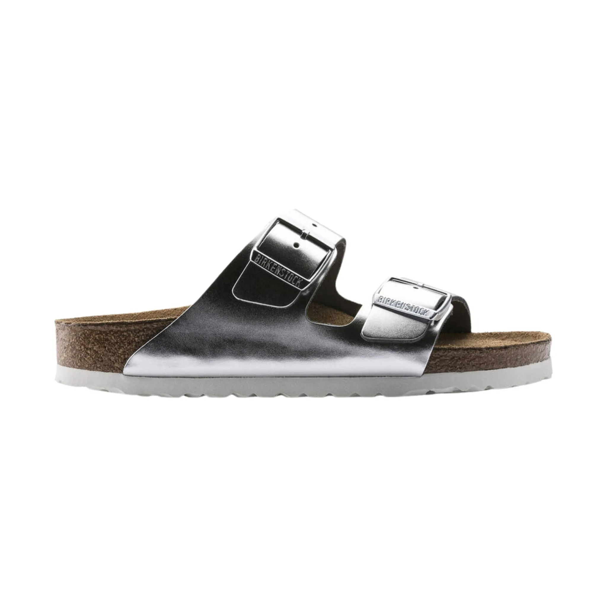 Brikenstock Arizona Soft Footbed Sandal - Metallic Silver