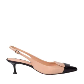 Capretto Circul Sling Back Heeled Shoes