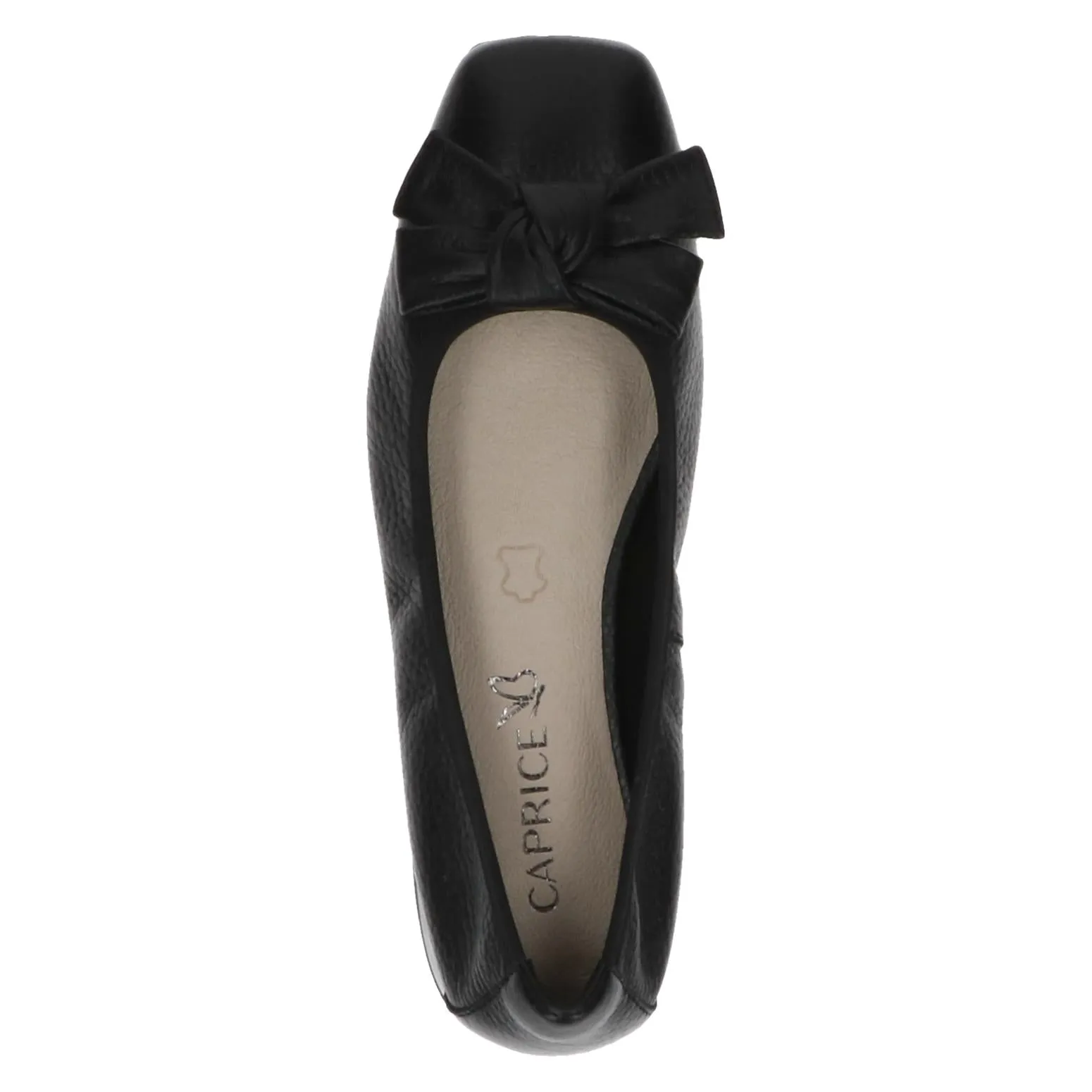 Caprice Ladies Bow trim Ballet Pump