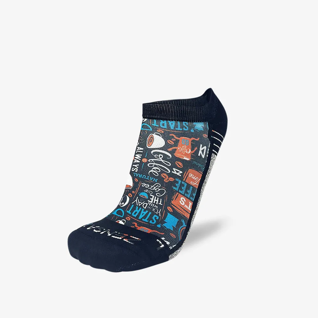 Coffee Doodle Running Socks (No Show)