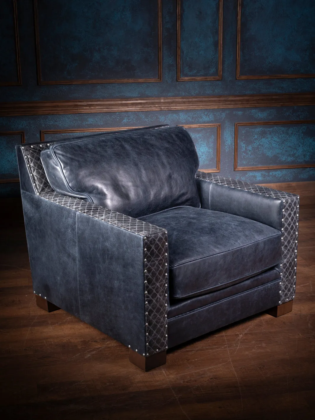 Cowboys Blue Star Leather Chair