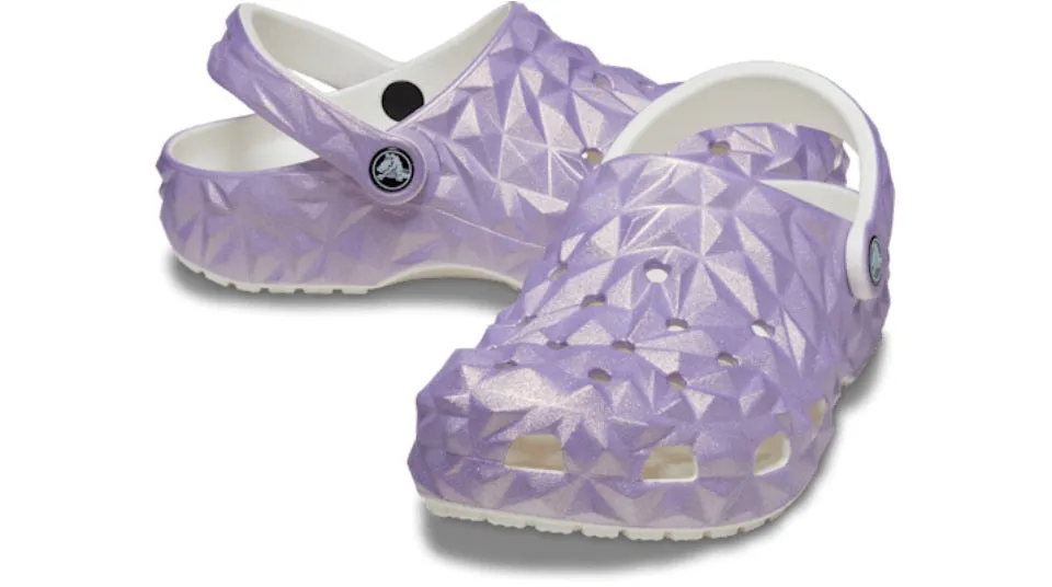 Crocs Classic Iridescent Geometric Clog White