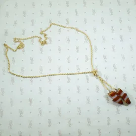 Dancing Vintage Agate Shoes Necklace