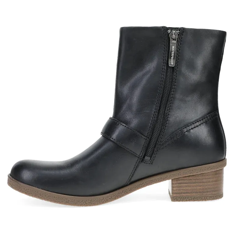 Delphine Waterproof Moto Boot in Black