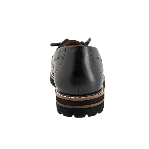 Farah Black Leather Loafer Shoes