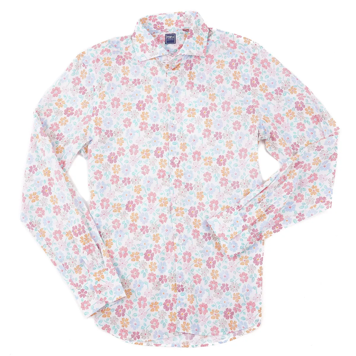 Fedeli Lightweight Printed Cotton Shirt