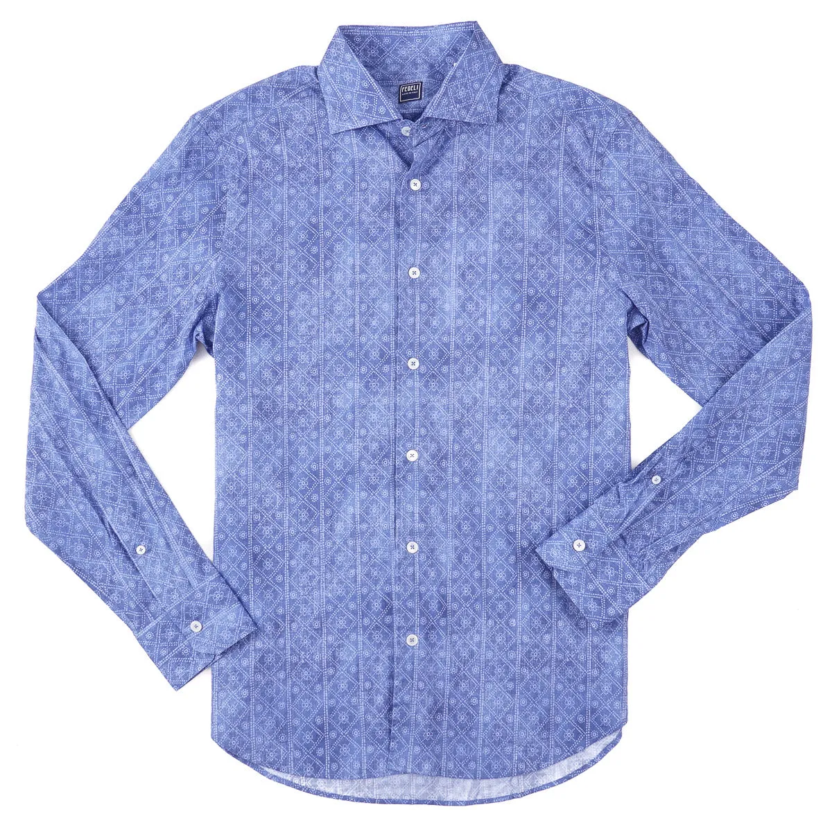 Fedeli Lightweight Printed Cotton Shirt