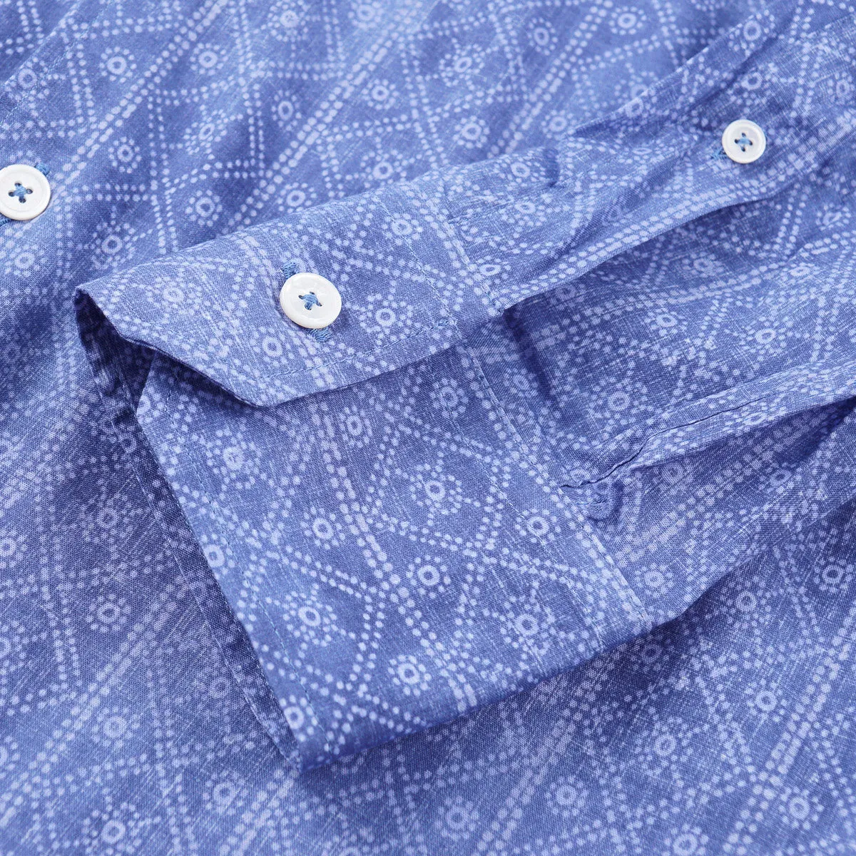 Fedeli Lightweight Printed Cotton Shirt