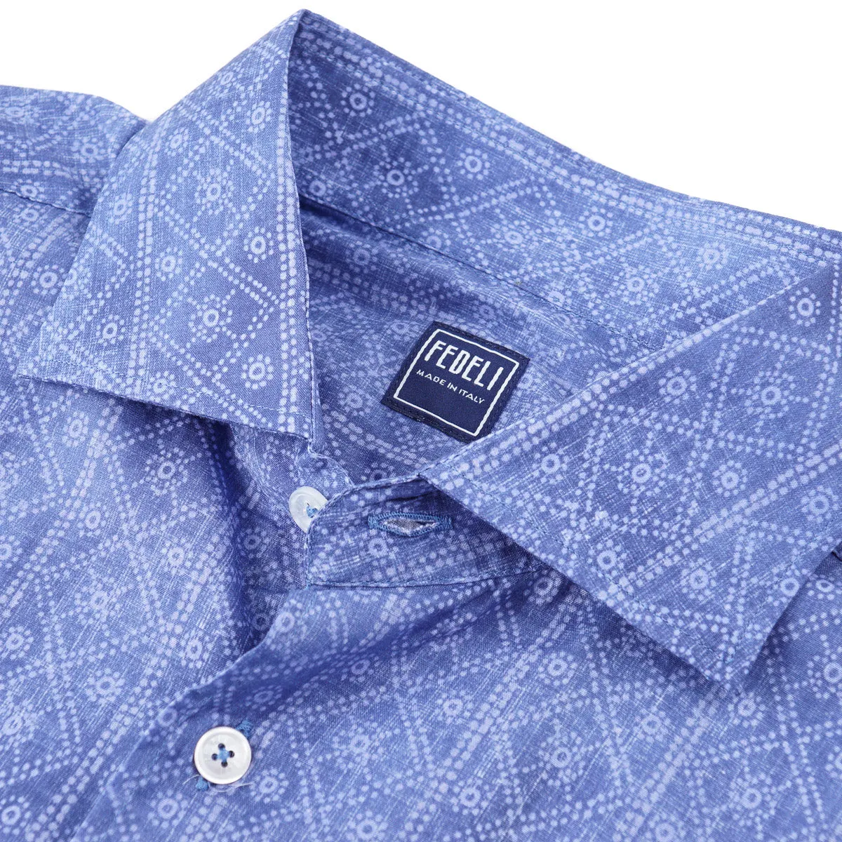 Fedeli Lightweight Printed Cotton Shirt