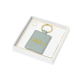 'Forever Family' Boxed Photo Keyring | Duck Egg Blue