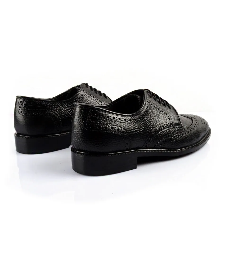 Full Brogue Derby - Black (Wide)