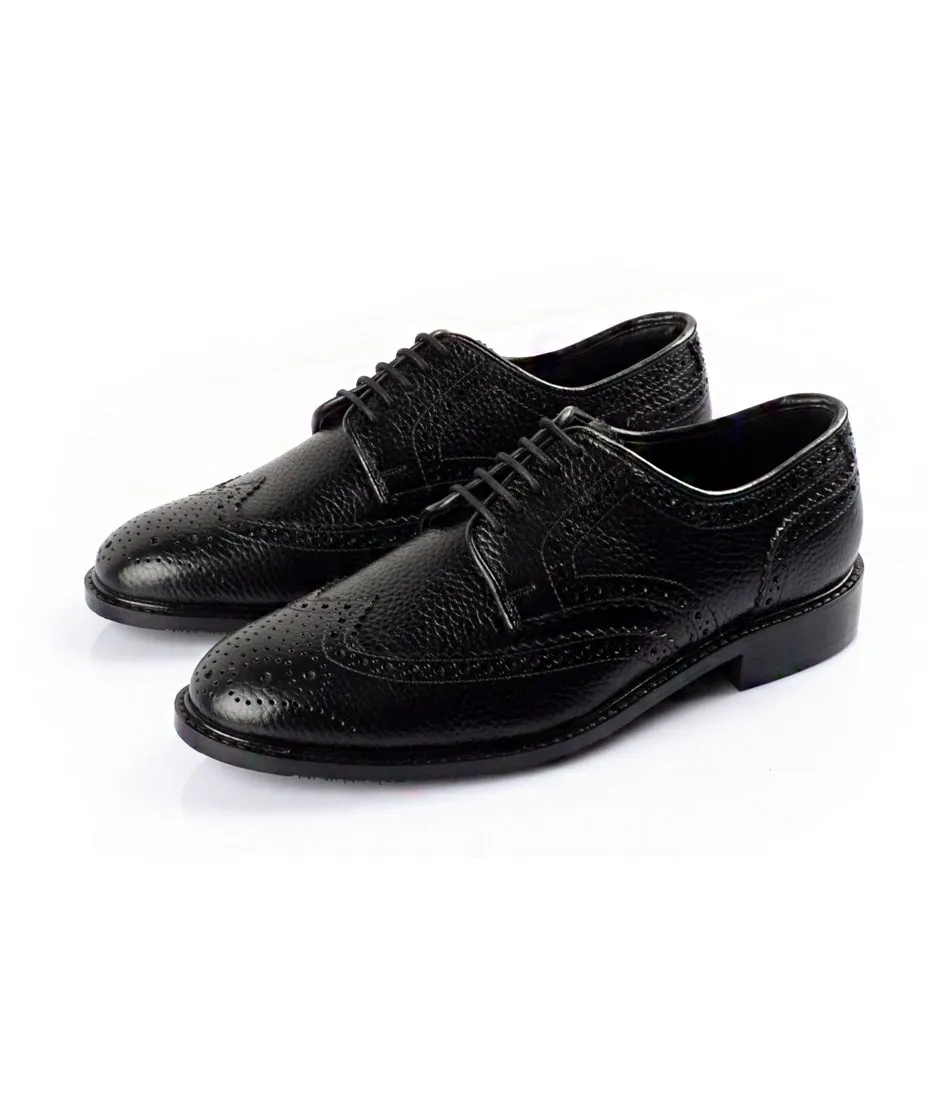 Full Brogue Derby - Black (Wide)