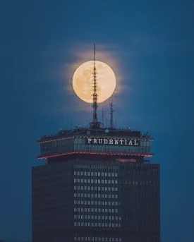 FULL MOON OVER PRUDENTIAL CENTER