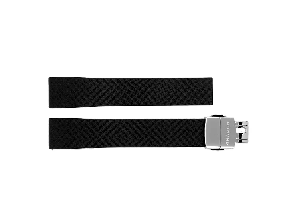 Gnomon FKM Rubber Strap Black