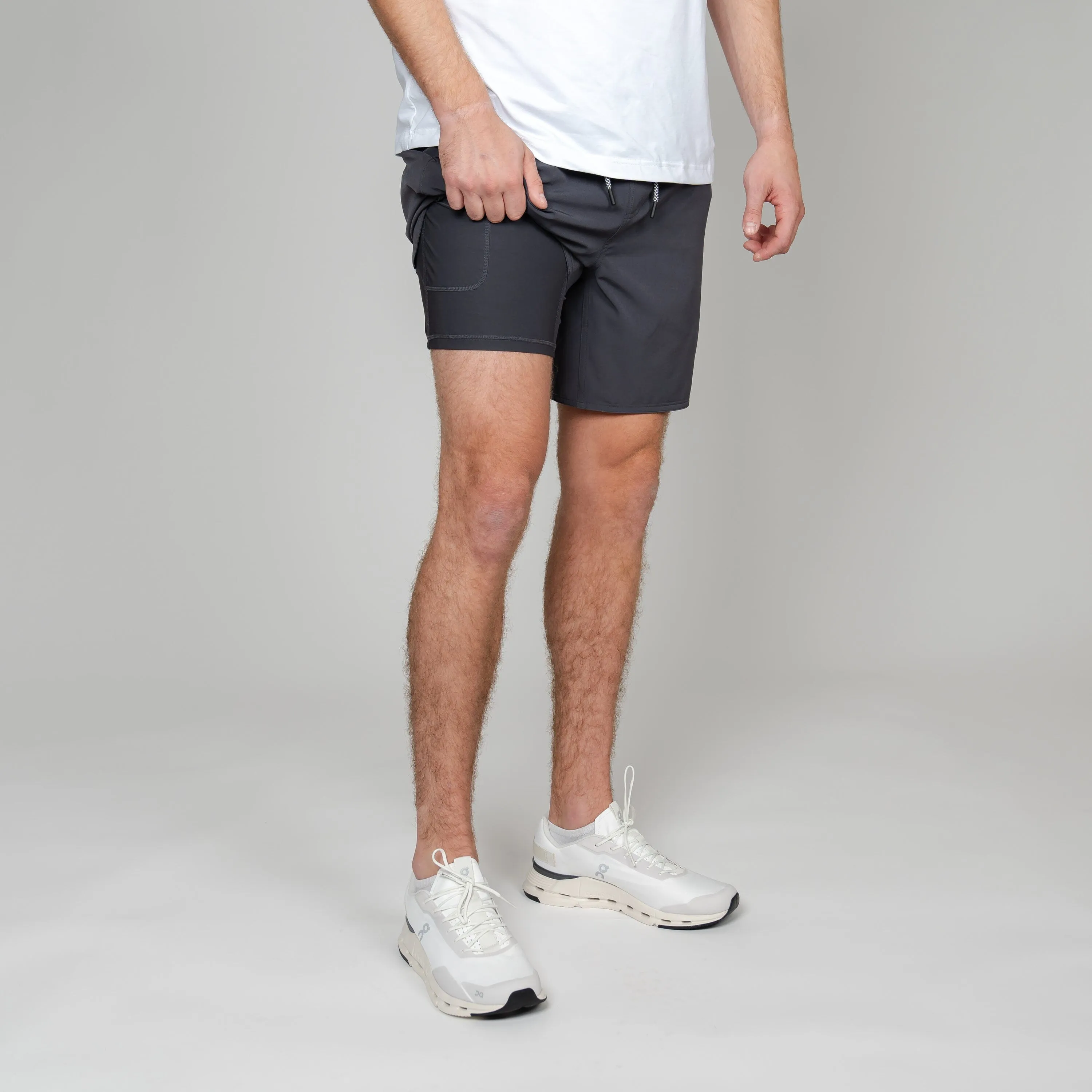 Grit Gym Short | Solid - Graphite Grey