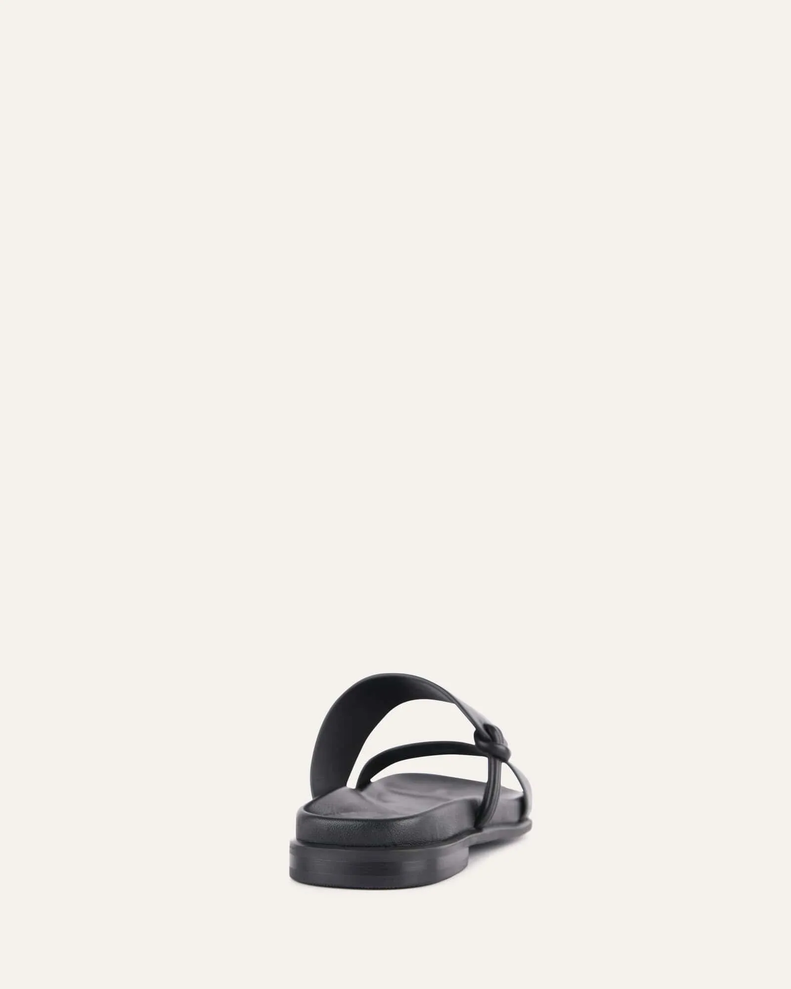 HAYES FLAT SANDALS BLACK LEATHER