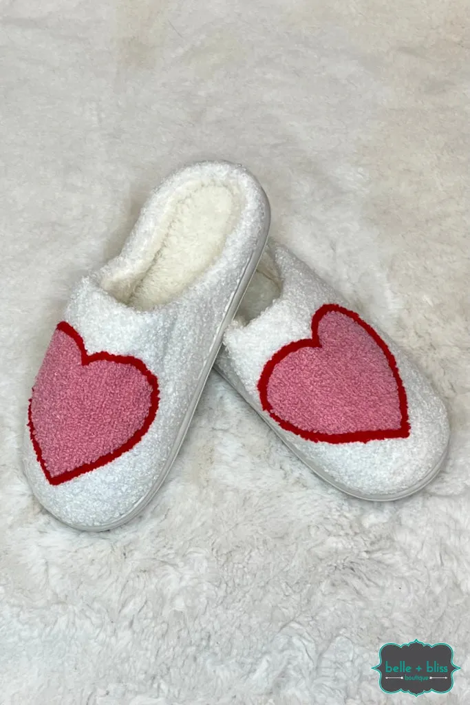 Heart Slippers - Pink Heart