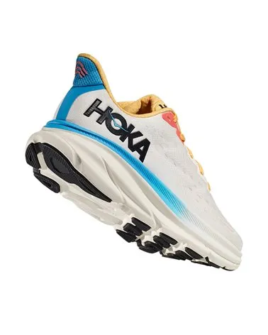 HOKA CLIFTON 9 WOMENS BLANC DE BLANC/SWIMDAY (CLEARACNE FINAL SALE)