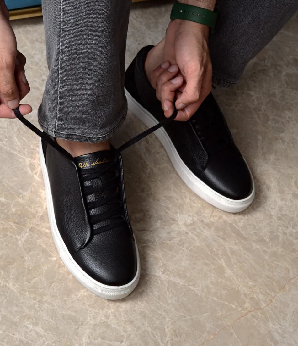 Optimized Black Milled Low-Top Sneaker by InnovX