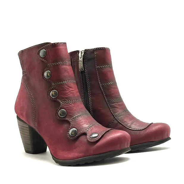 Jour - Cranberry/Grey- Ankle Boot