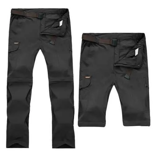 Large Size S-5XL Outdooors Quick Drying Pants Mens Removable Sunscreen Breathable Mountaineering Pants