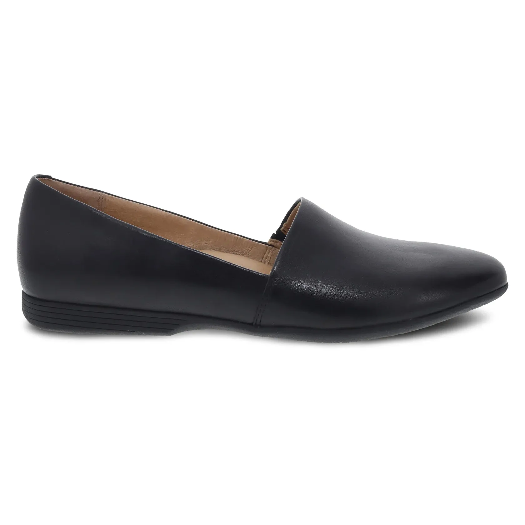 Larisa  Black Milled Nappa Flat