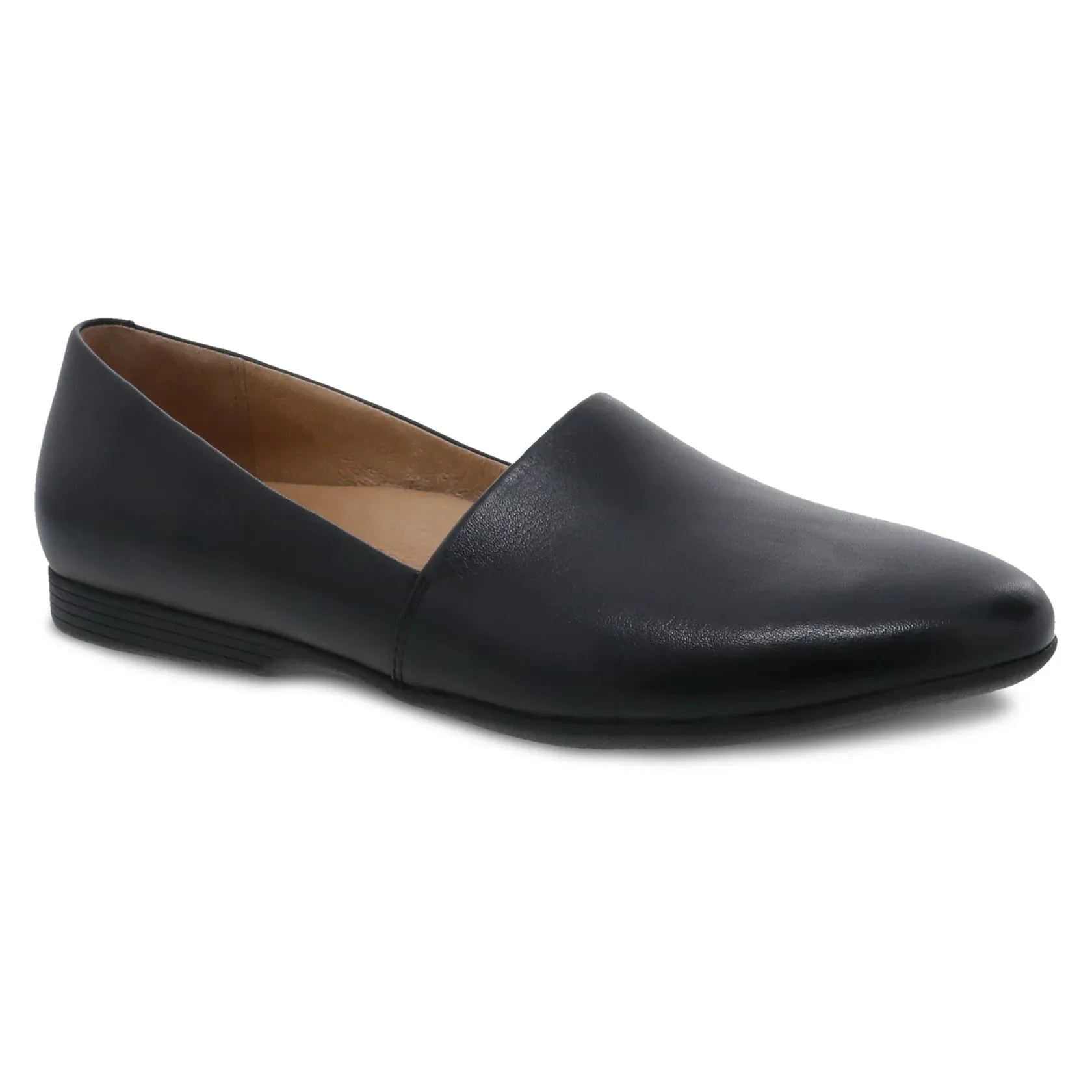 Larisa  Black Milled Nappa Flat