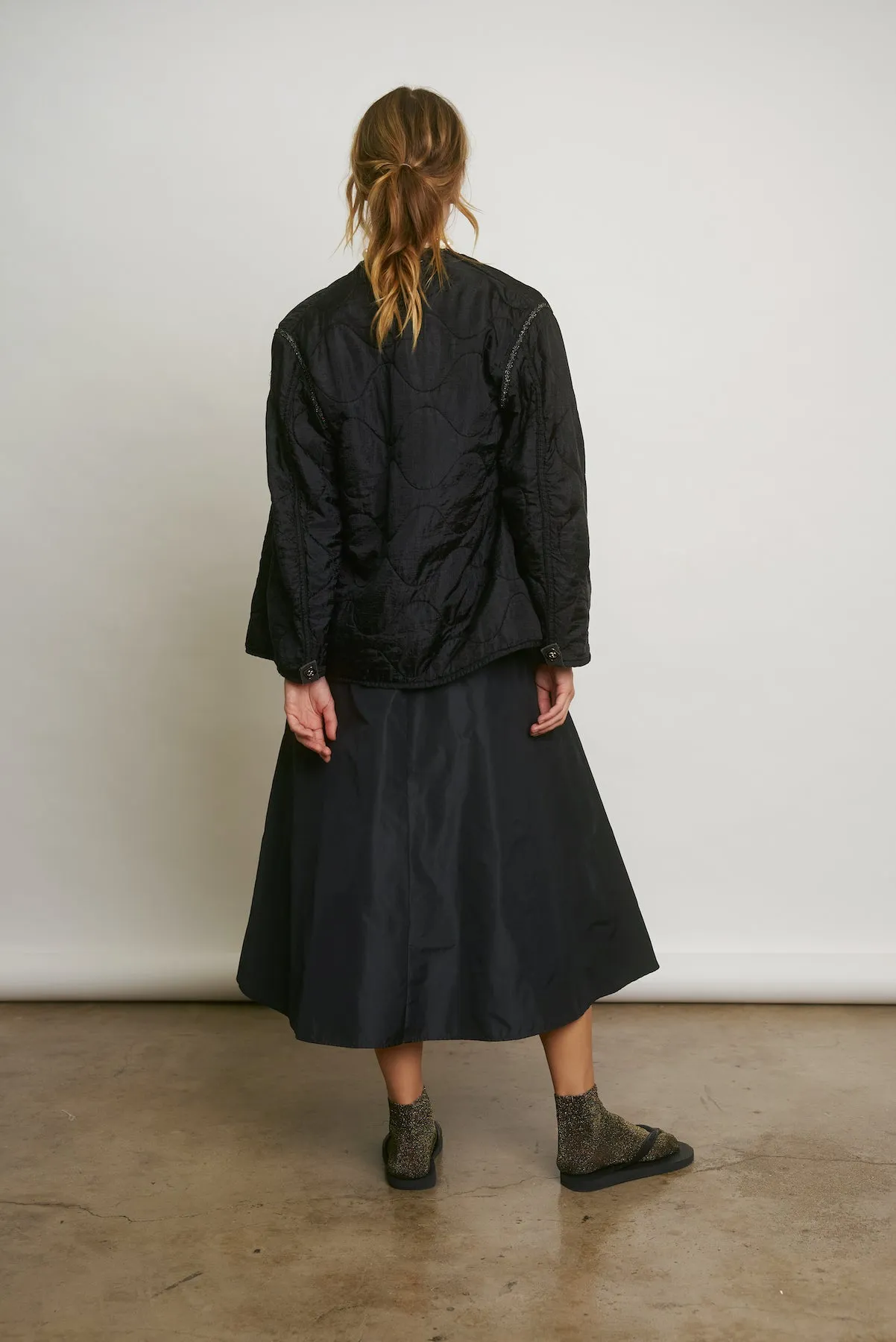 LE SKIRT | black taffeta